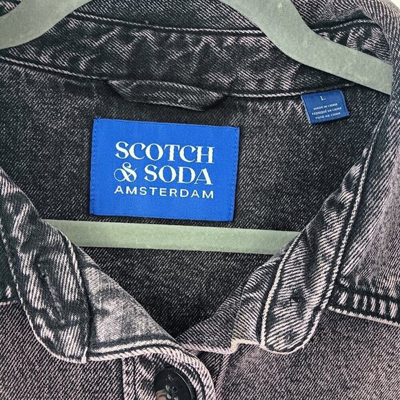 SCOTCH & SODA Jacket Womens Large Trunker Purple Oversize Shacket Shirt - Picture 3 of 6